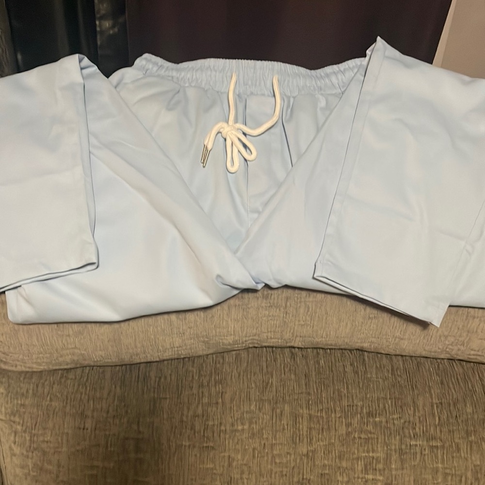 SHEIN Mens small casual sky blue pants with drawstring